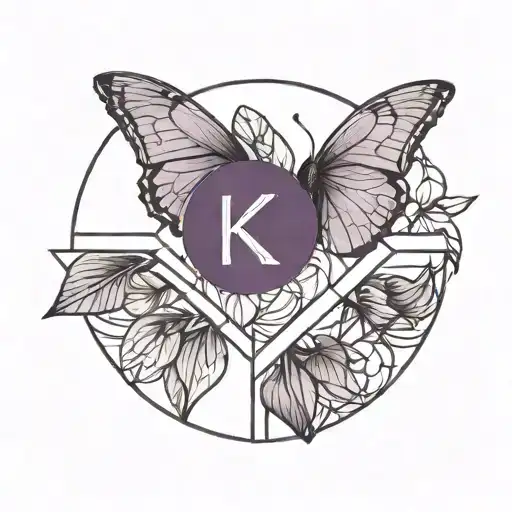 A Minimalist Tattoo Of A Single Violet With The Word 'Kaiden' In A Delicate Script Font