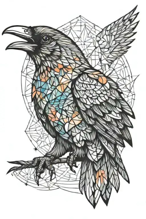 Rainbow Crow With Torch