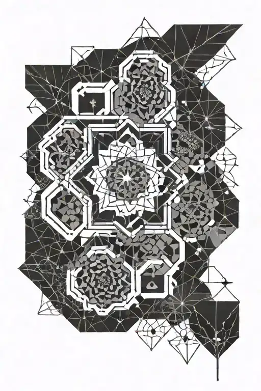 Nature Mosaic With The Chemical Symbol For Seratonin Incorporated