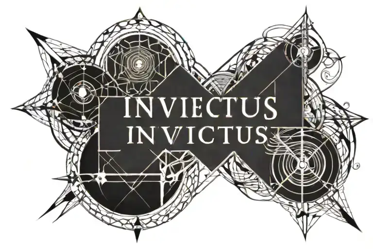 I Want A Tattoo With The Text Invictus With The Most Suitable Font For This Word