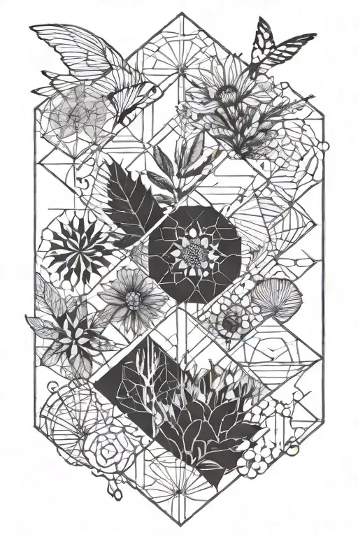 Geometric Figures With Nature Icons