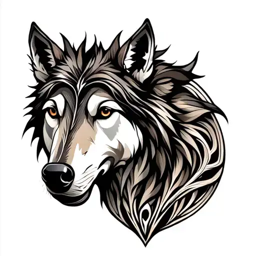 Wolf Surround Horse Shoe Just The Antler