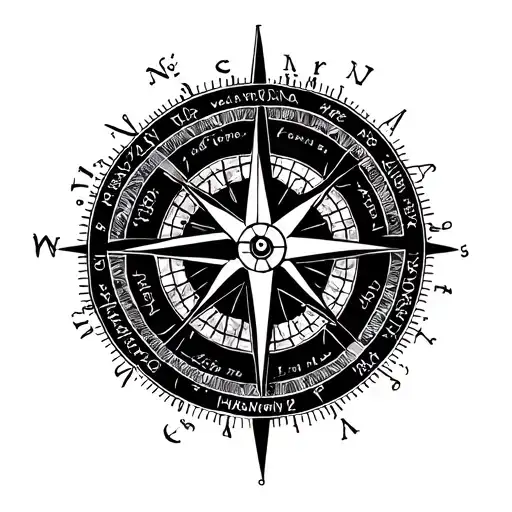 Compass Rose With Children's Names
