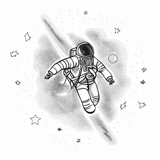 Astronaut Falling In Space