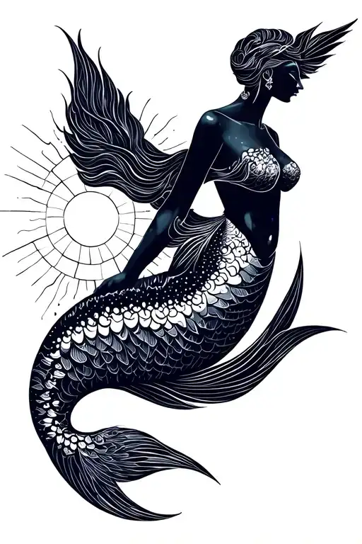 Design Inspired By Pain And Resistance And Sun And Mermaid As Saviors