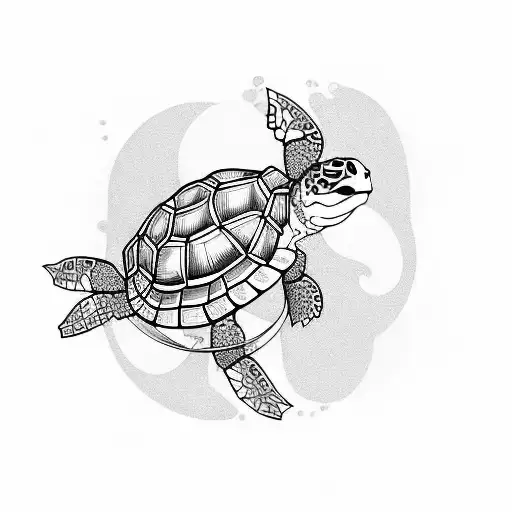 Turtle Avec Fleurs