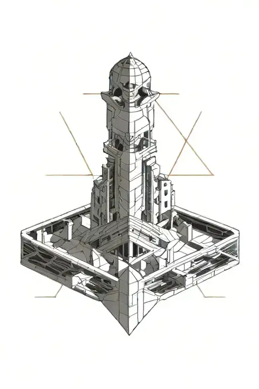 Create A Geometric Tattoo Design Inspired By Isaac Asimov's 'Foundation' Series