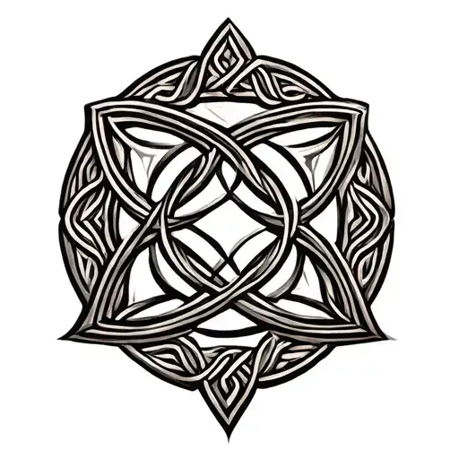 Celtic Trinity Knot Design Made Of Stone