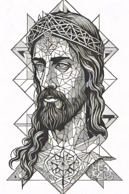 Jesus On The Cross With Third Eye