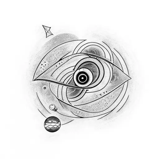 A Black Hole Eating Several Planets And From Which A Ship Comes Out