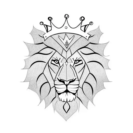 Lion With Scar And A Crown