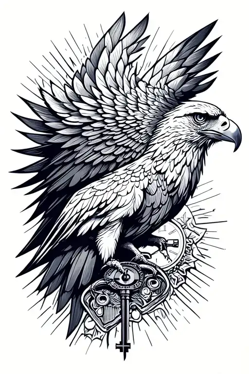 Eagle Gusset Watch Channel And Key