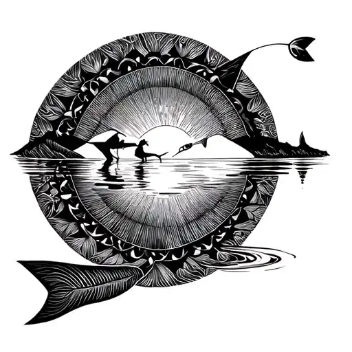 Nature Water Fishing Family