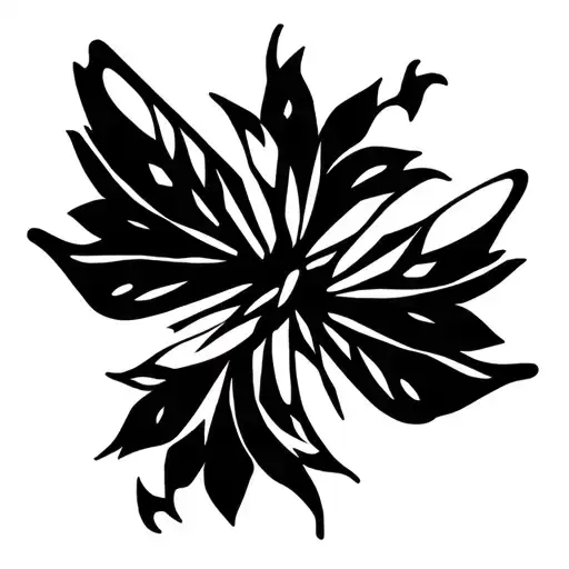 Butterfly Wing With Spiderlilly