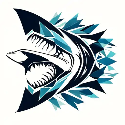Shark Head Tattoo Design