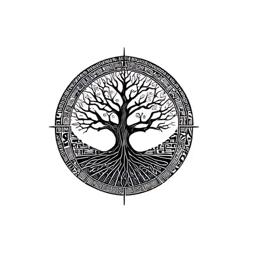 Tree With Dna With Egypt Mythology Of Rebirth And Eternity And My Three Sons