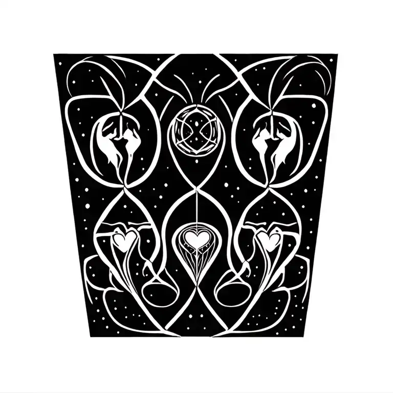 Space Three Sons Molded Symbolizing Love And Eternity And Souls Finding Peace Within