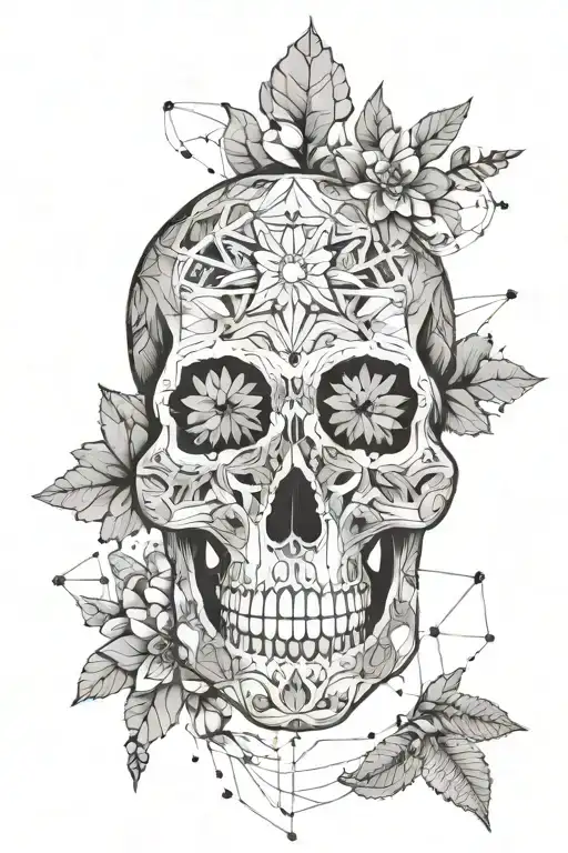 Incorporate Crystals And Lace Background Patterns With A Skull Motif