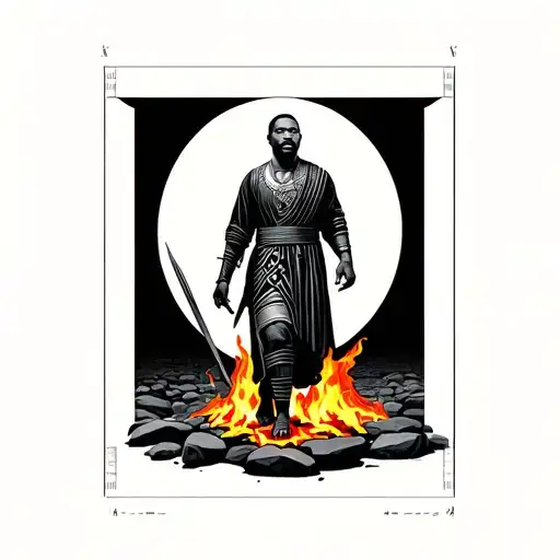 Makings Of Man By Dr Martin Luther King An African Warrior Walking On Burning Stones Beneath