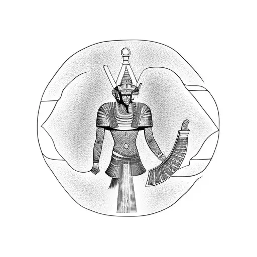 Egyptian God With Ankh