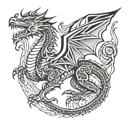 Welsh Dragon Wrapped