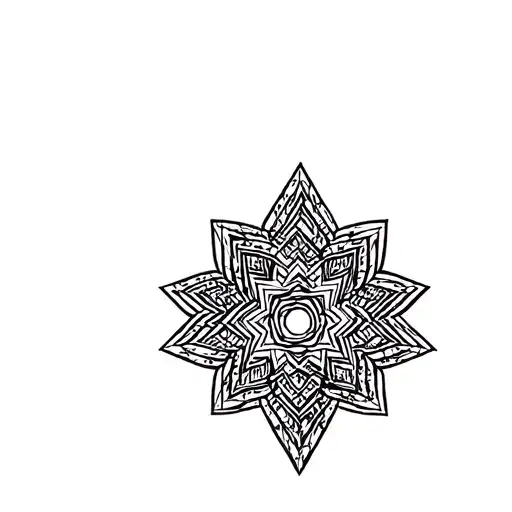 Coverup Geometric Mandela Design Incorporating Elements Psychedelic