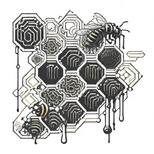 Line Of Honey Is Dripping Like Blood Came Out Of A Cut