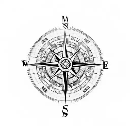 A Compass With Gaming Symbols Instead Of Directions