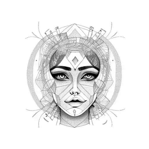 Woman Face With Nature