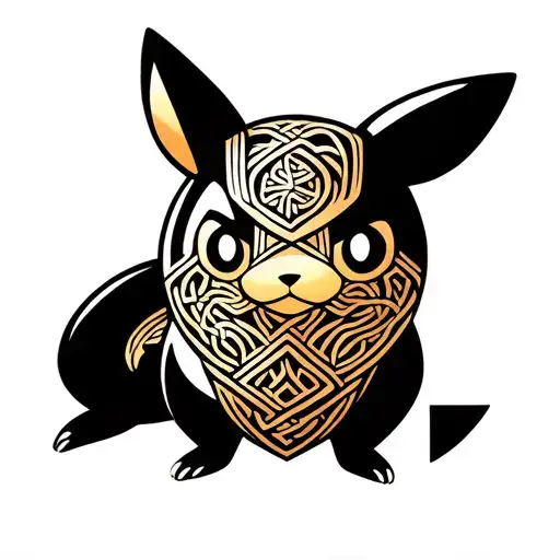 Raichu With Celtic Designs