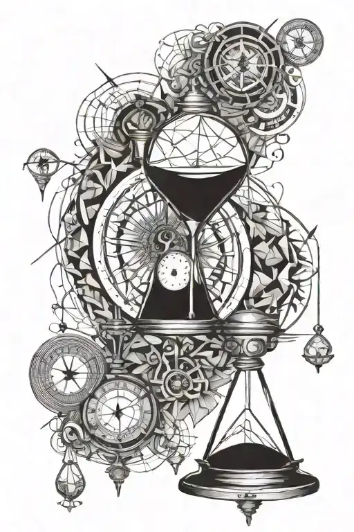 Compasss And Hourglass