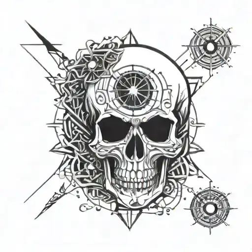 Skull With A Black Sun