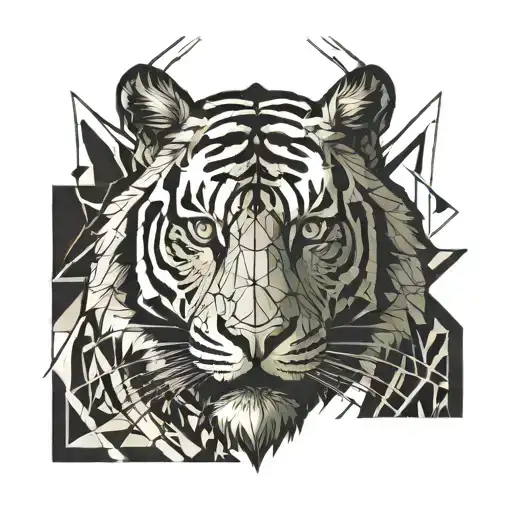 Tiger Ey Sign On Fire