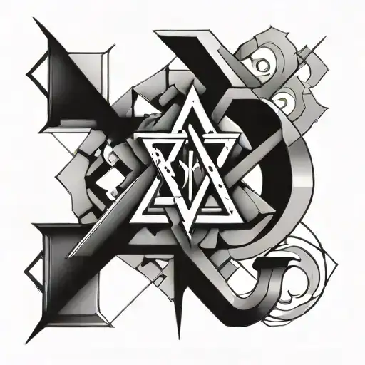 Tatoo For Her With The Rune Of Happiness - Love - Money And With The Letter Y In The Center