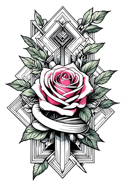 Rose Wraped Around A Cross