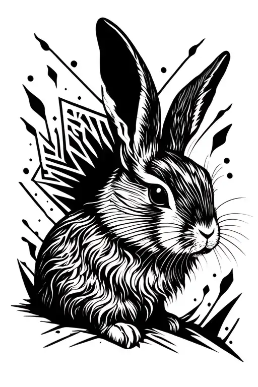 Hairy Mini Loop Rabbit