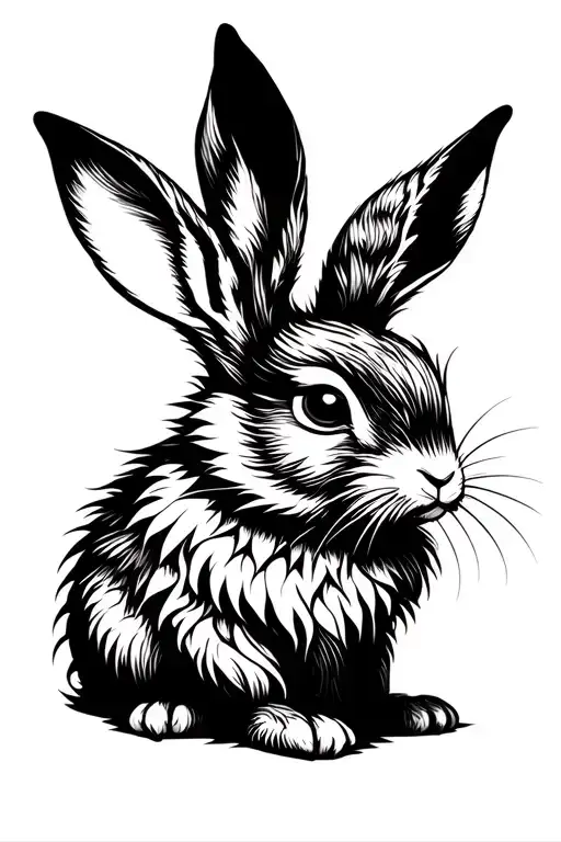 Hairy Mini Loop Rabbit