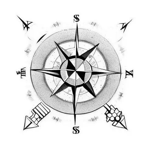 A Compass With Gaming Symbols Instead Of Directions
