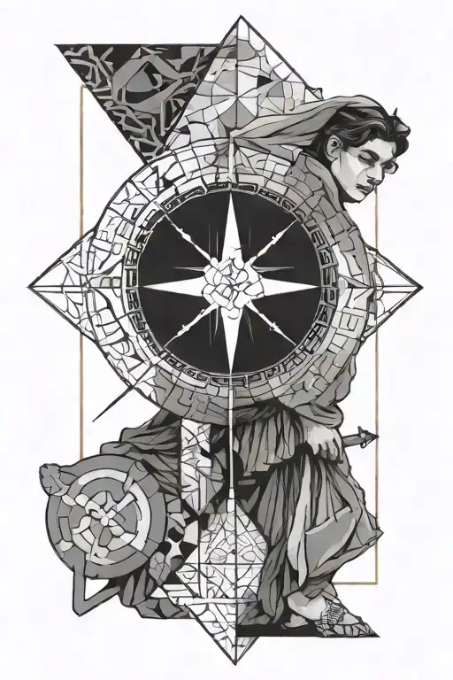 Iranian Boy Surviving Life Circle Arrows Crosses Horizontally A Scar Mix