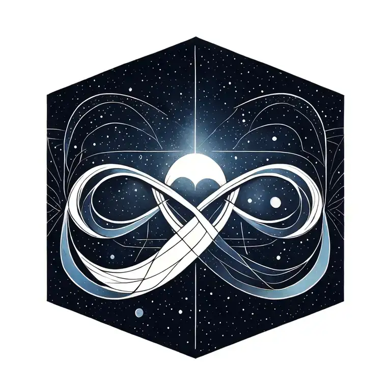Infinity And Cosmic Sky Tattoo Design