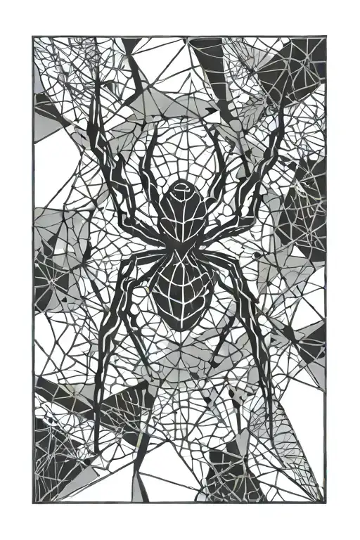 Spider Tattoo Design Basic Simple