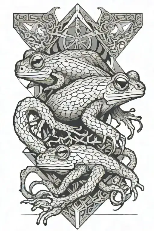 Frog And Sea Goddess Octopus