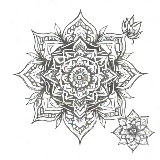 Mandala And Lily Flower For Male