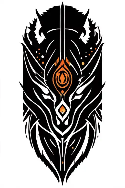 Fyr And Fenrir Whit Runes