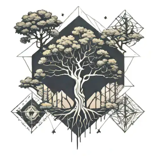 Lightting And Tree On The Neck