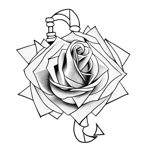 Rose With An Anchor