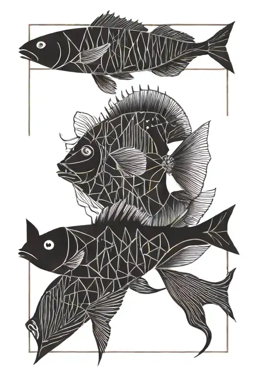 Fish In A Black Rectangle Shape