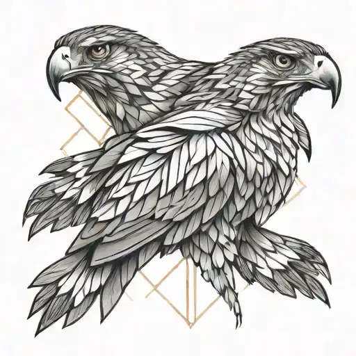 Hawk Throat Tattoo Design Inspired