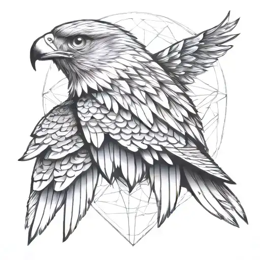 Hawk Throat Tattoo Design Inspired