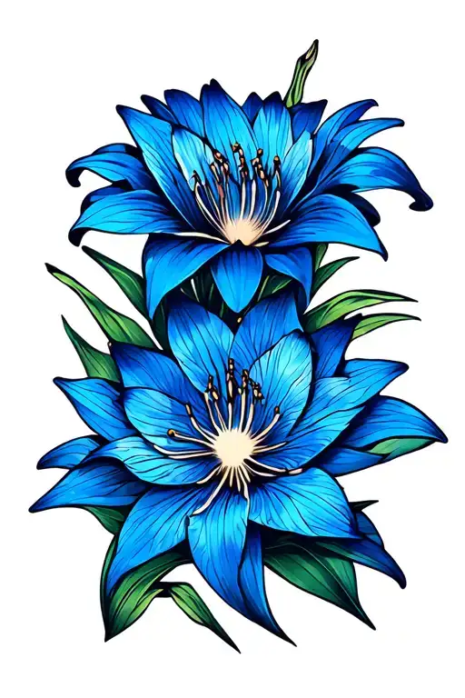 Blue Spider Lily Flowers
